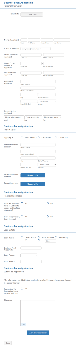 Kasanag Loan Application Form Template