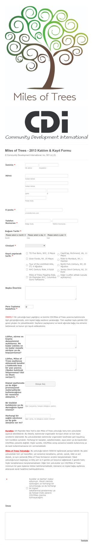 Katilim Ve Kayit Form Template