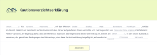 Kautionsverzichtserklärung Form Template