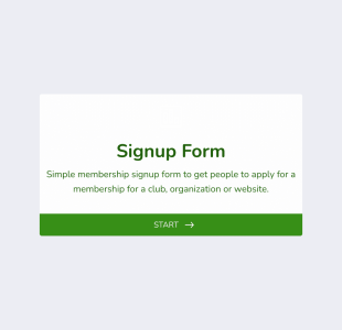 Kayıt Form Template