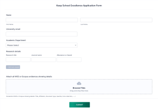 Keep School Excellence Application Form Form Template