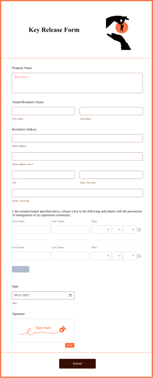 Key Release Form Template