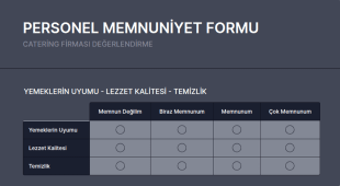 Kişisel Değerlendirme Form Şablonu