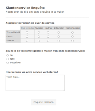 Klanttevredenheidsonderzoek