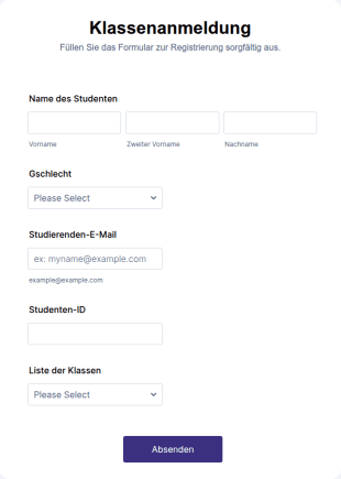 Klassenanmeldung
