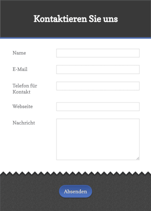 Klassisches Kontaktformular Mit Ausgefallener Kopf Und Fußzeile