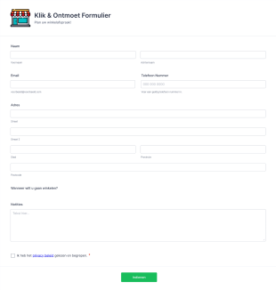 Klik & Ontmoeten Formulier