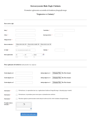 Polish Photo Contest Form Template