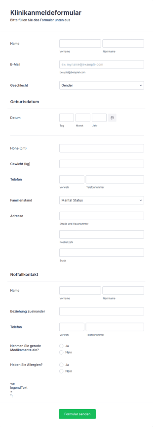 Klinikanmeldeformular