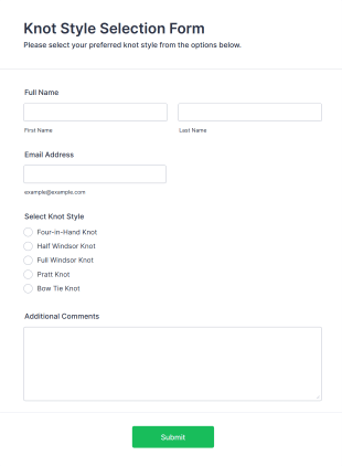 Knot Style Selection Form Template