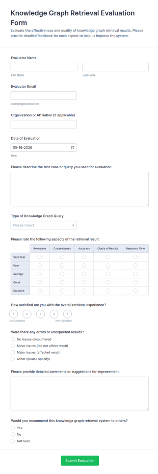 Knowledge Graph Retrieval Evaluation Form Template