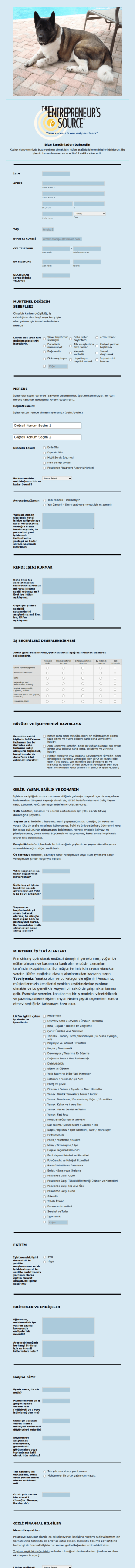 Koçluk Hizmet Formları Form Şablonu