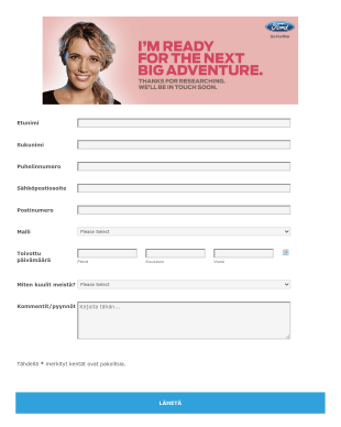 Koeajon Pyyntölomake Form Template