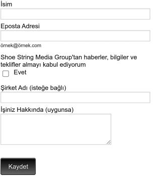 Kolay Kayıt Form Template