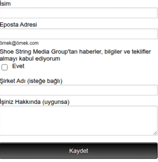 Kolay Kayıt Form Şablonu
