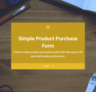 Kolay Ürün Satın Alma Form Template