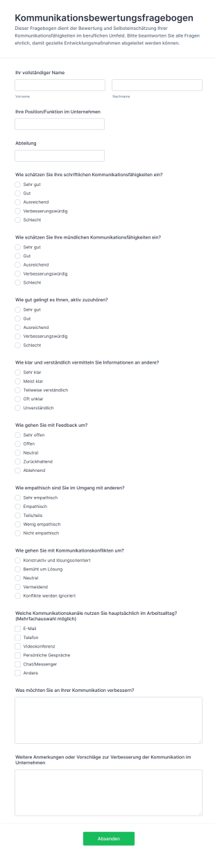 Kommunikationsbewertungsfragebogen