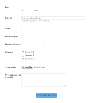 Kompozisyon Yarışması Kayıt Form Template