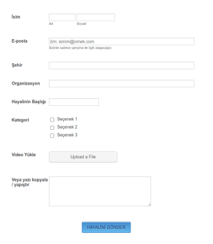 Kompozisyon Yarışması Kayıt Form Şablonu