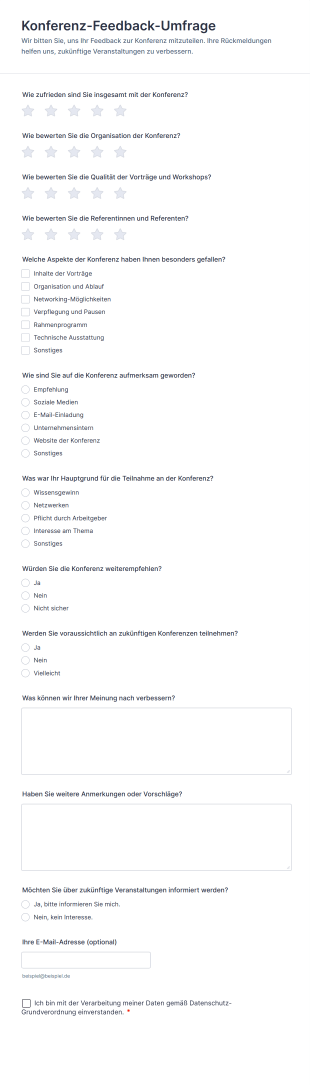Konferenz Feedback Umfrage
