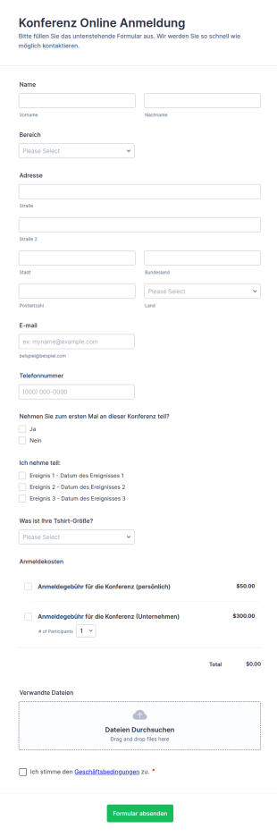 Konferenz Online Anmeldung