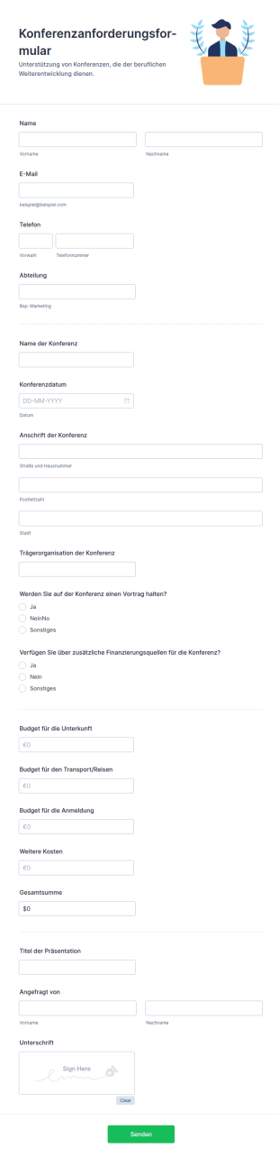 Konferenzanforderungsformular