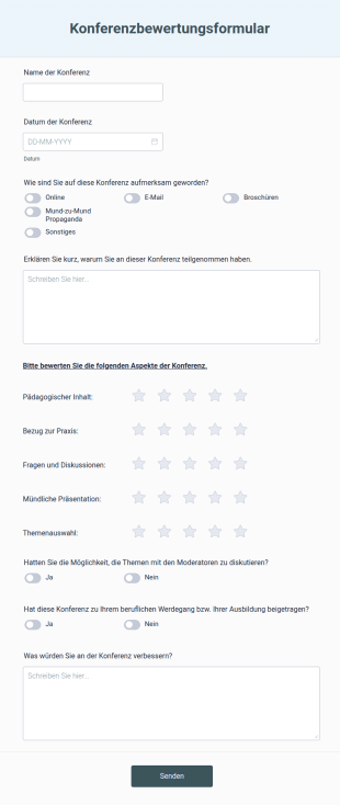 Konferenzbewertungsformular
