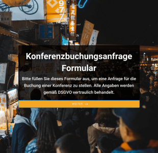 Konferenzbuchungsanfrage Formular
