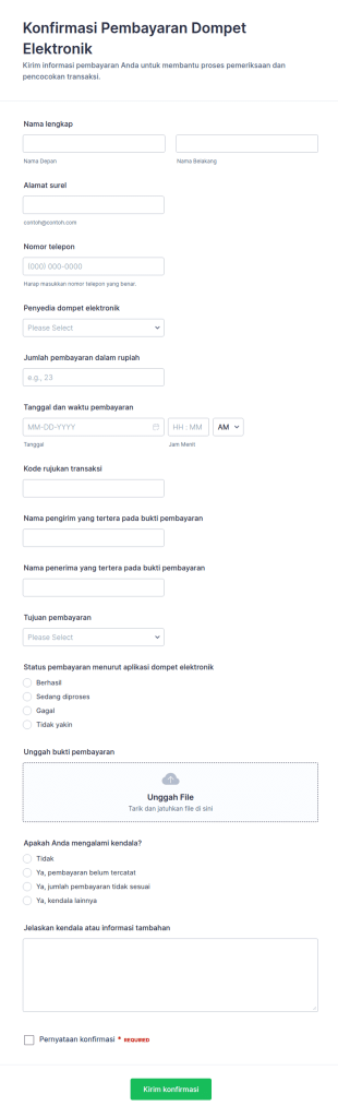 Konfirmasi Pembayaran E Wallet