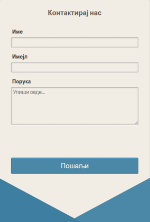 Контакт Образац у Облику Коверте