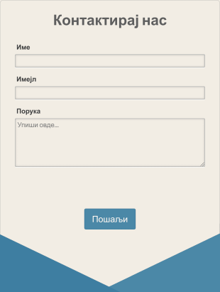 Контакт Образац у Облику Коверте Form Template
