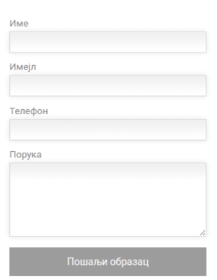 Контакт образац за WordPress сајт