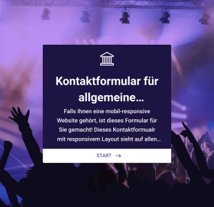 Kontaktformular Für Allgemeine Anfragen Form Template