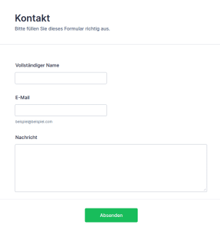 Kontaktformular Für Allgemeine Anfragen