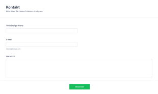 Kontaktformular Für Allgemeine Anfragen Form Template