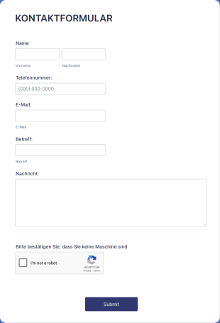 Kontaktformular Mit Spamschutz