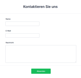 Kontaktieren Sie Uns Formular