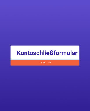 Kontoschließformular Form Template