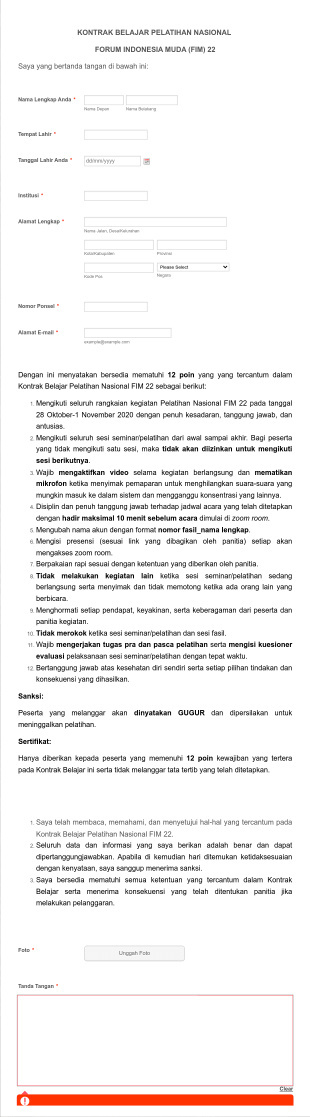 Kontrak Belajar Fim 22