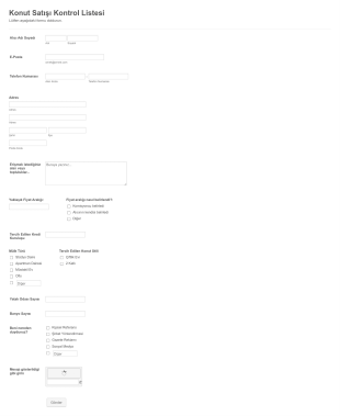 Konut Satışı Detaylı Kontrol Listesi Form Şablonu