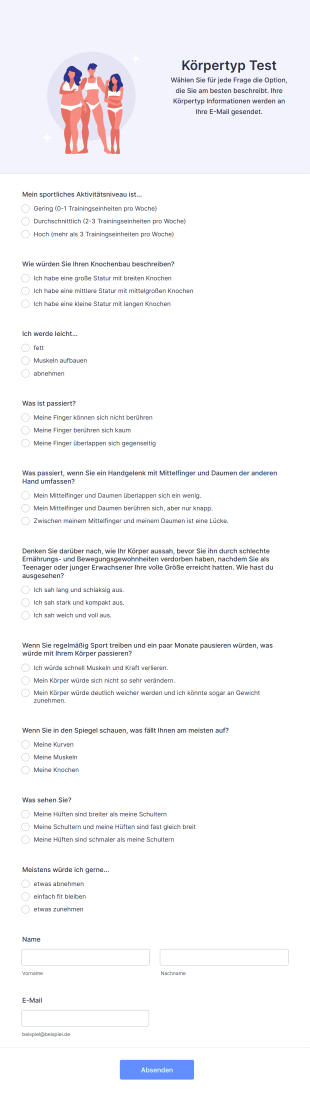 Körpertyp Test Form Template