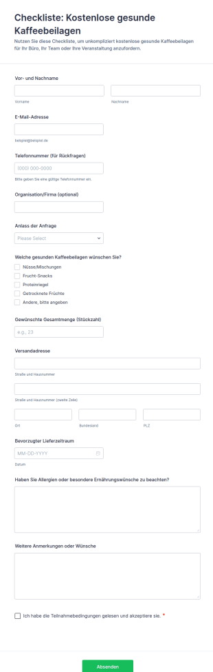 Kostenlose Gesunde Kaffeeproben Umfrage