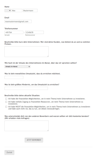 Kostenloses Beratungsgespräch MoreJoy