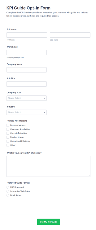 KPI Guide Opt In Form Template