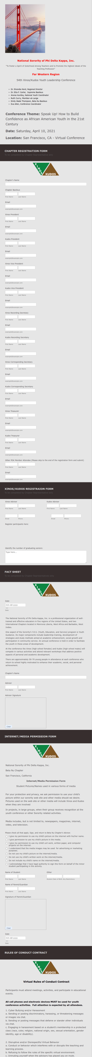 Kudos And Xinos Registration Form Template
