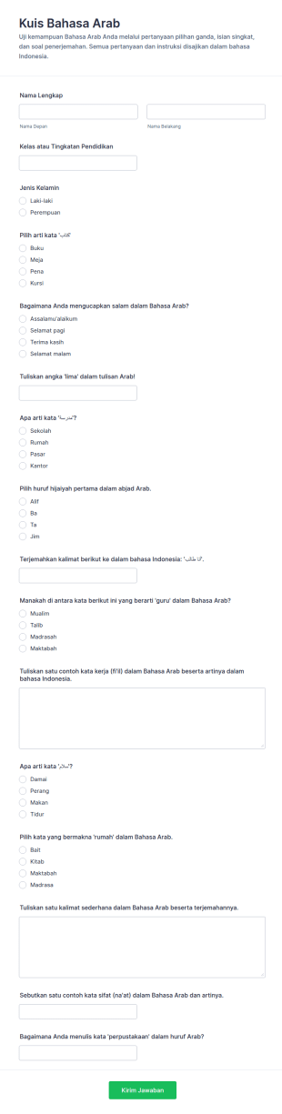 Kuis Bahasa Arab