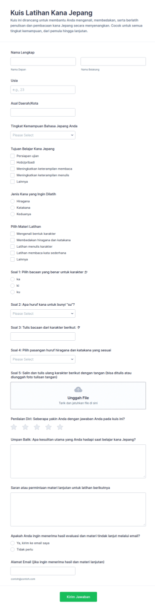 Kuis Latihan Kana Jepang