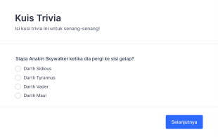 Kuis Trivia Form Template
