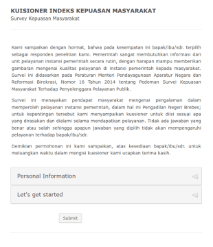 Kuisioner Indeks Kepuasan Masyarakat