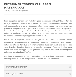 Kuisioner Indeks Kepuasan Masyarakat Form Template